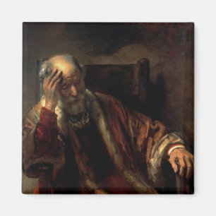 An Old Man in an Armchair Magnet