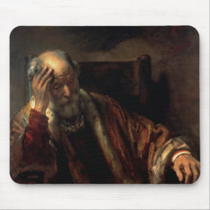 An Old Man in an Armchair Mouse Pad