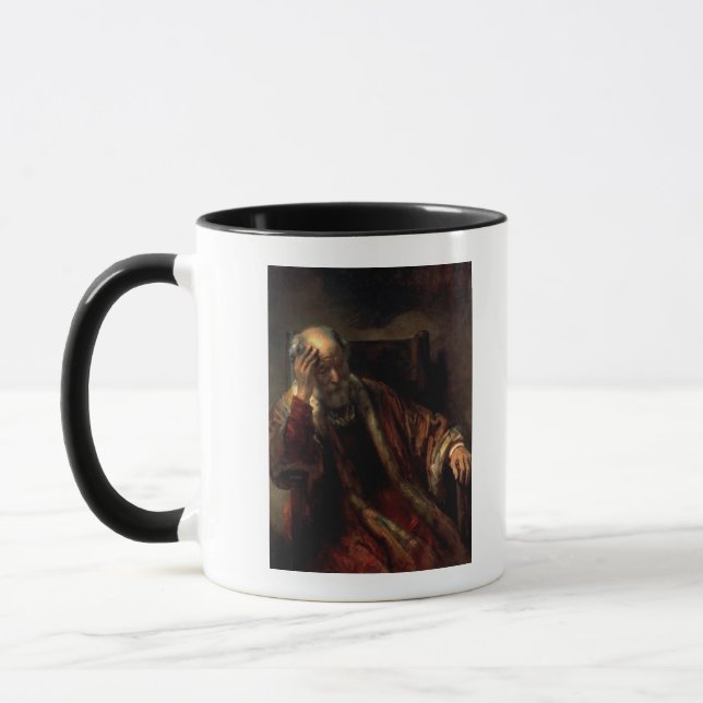 An Old Man in an Armchair Mug (Left)