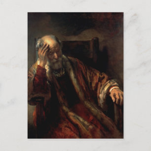 An Old Man in an Armchair Postcard