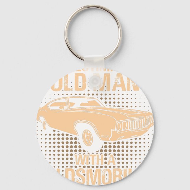 An Old Man Oldsmobile Cutlass 1970 Key Ring (Front)