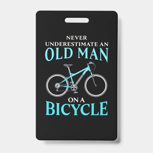 An Old Man On A Bicycle ID Badge (Front)