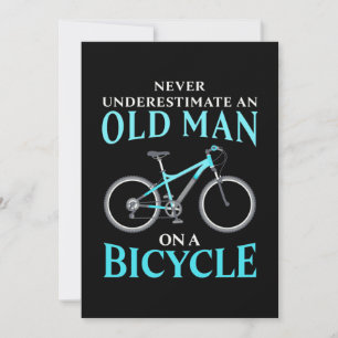 An Old Man On A Bicycle Invitation