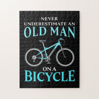 An Old Man On A Bicycle Jigsaw Puzzle