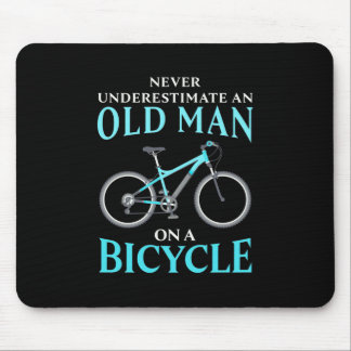 An Old Man On A Bicycle Mouse Pad