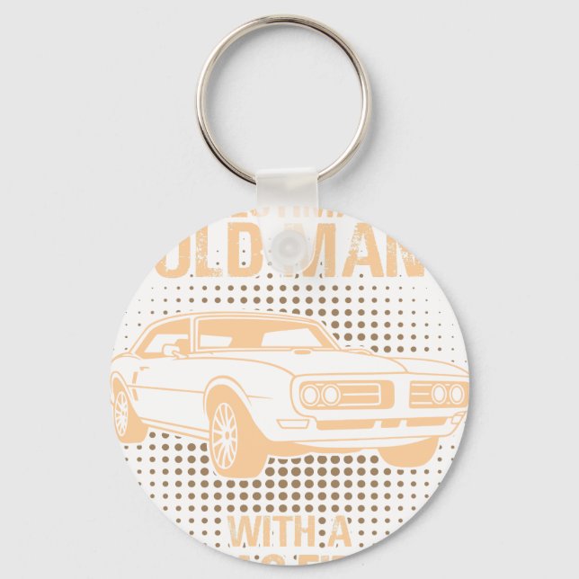 An Old Man Pontiac Firebird 1968 Key Ring (Front)