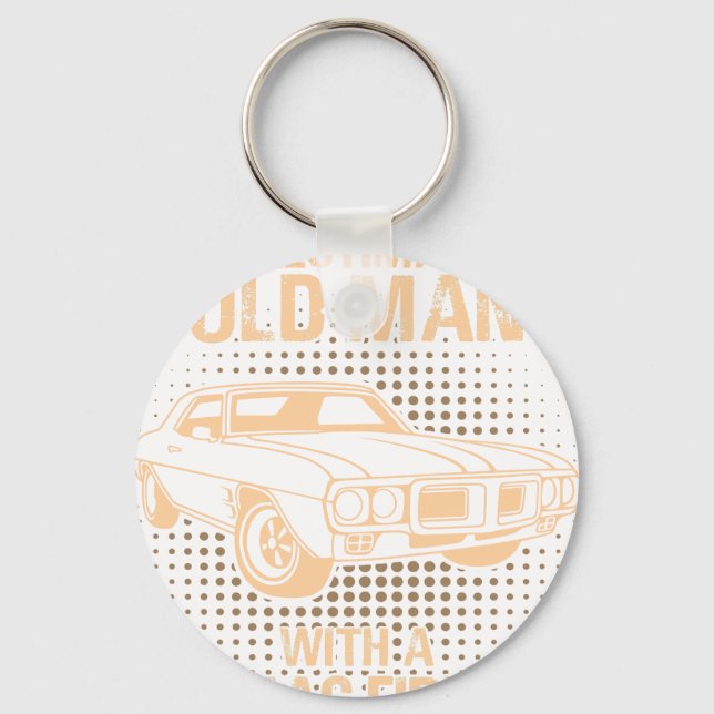 An Old Man Pontiac Firebird 1969 Key Ring (Front)