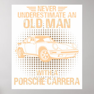 An Old Man Porsche Carrera 1984 Poster