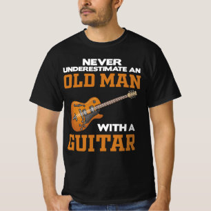 An Old Man With A Guitar black T-Shirt