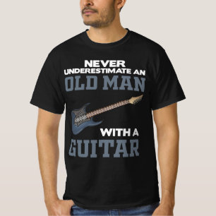 An Old Man With A Guitar black T-Shirt
