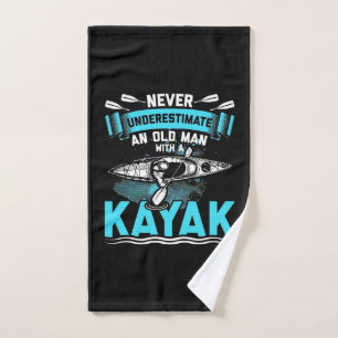 An Old Man With A Kayak Hand Towel