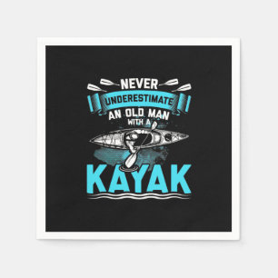 An Old Man With A Kayak Napkin