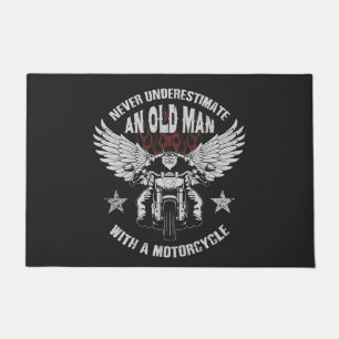 An Old Man with a Motorcycle Doormat