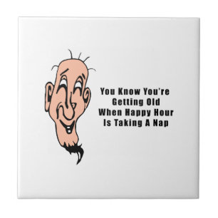 An Old Man's Happy Hour Tile