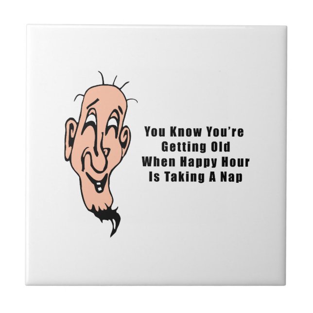 An Old Man's Happy Hour Tile (Front)