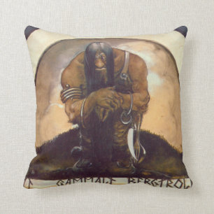 An Old Mountain Troll Cushion