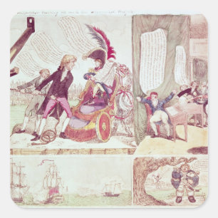 An Old Philosopher Teaching Square Sticker