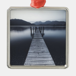 An Old Pier Portrait Metal Ornament