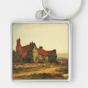 An Old Surrey Home by Benjamin Williams Leader Key Ring