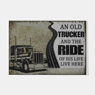 An Old Trucker And The Ride Of His Life Doormat