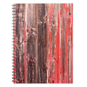 An old worn barn or antique wooden fence with chip notebook