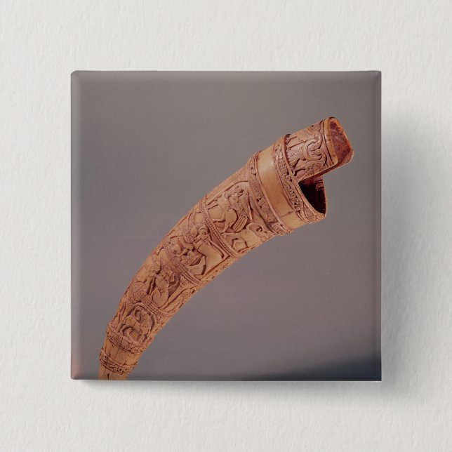 An oliphant, from the Treasure of St. Sernin 15 Cm Square Badge (Front)