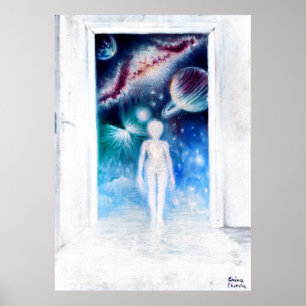 An open door to the universe poster