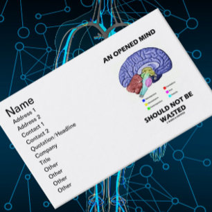 An Opened Mind Should Not Be Wasted (Brain Humour) Business Card