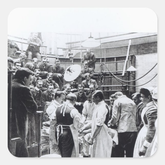 An Operation at Charing Cross Hospital Square Sticker (Front)