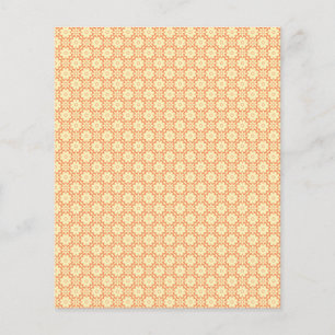 an orange and white background with a pattern flyer