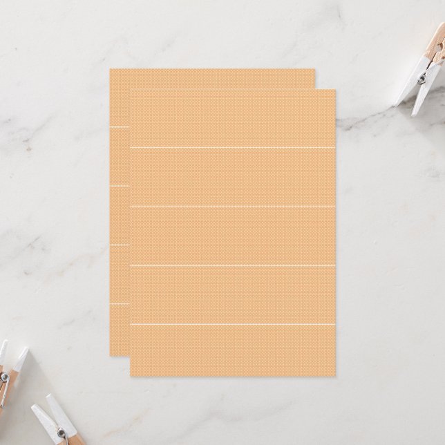 an orange and white background with a pattern invitation (Front/Back In Situ)