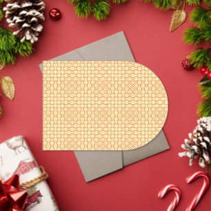 an orange and white background with small squares acrylic invitations