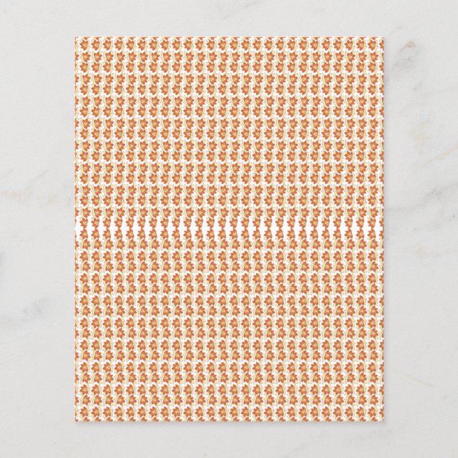  an orange and white pattern on a white background flyer (Front)