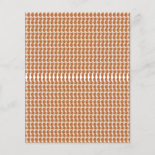 an orange and white pattern on a white background flyer