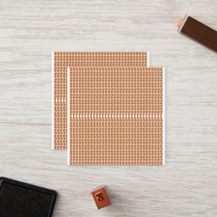 an orange and white pattern on a white background loyalty card
