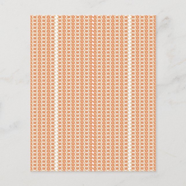  an orange and white striped background with small flyer (Back)