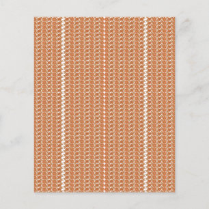 an orange and white striped background with small flyer