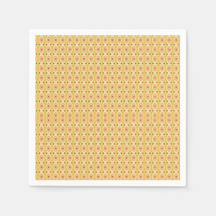 an orange and yellow background with circles napkin