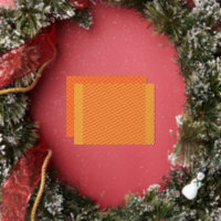 an orange and yellow background with small squares