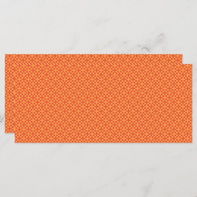 an orange and yellow background with small squares menu (Front/Back)