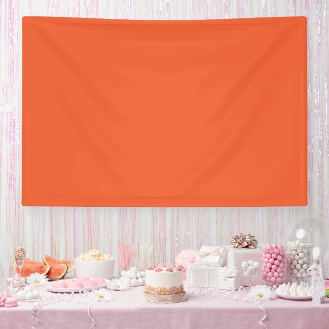 an orange background with a banner (Party)