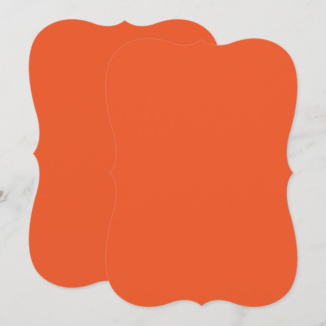 an orange background with a black border (Front/Back)