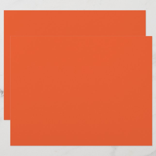 an orange background with a black border custom letterhead (Front/Back)