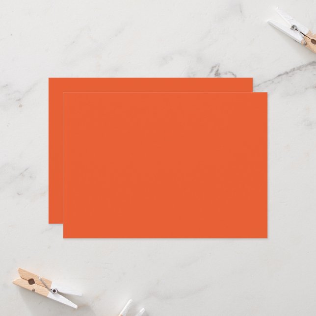 an orange background with a invitation (Front/Back In Situ)