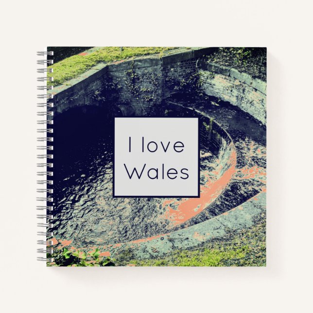 An Orange Pool in Welshpool I Love Wales Notebook (Front)