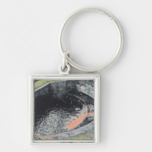 An Orange Pool in Welshpool Key Ring