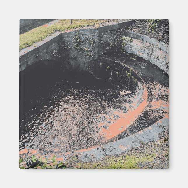 An Orange Pool in Welshpool Magnet (Front)