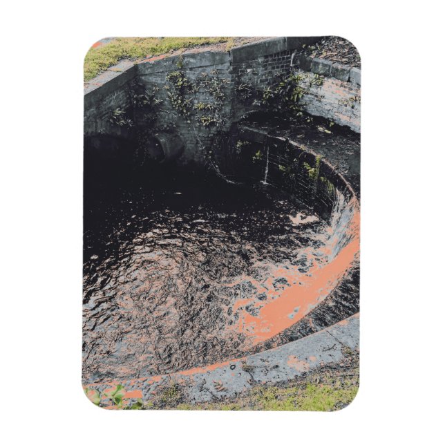 An Orange Pool in Welshpool Magnet (Vertical)