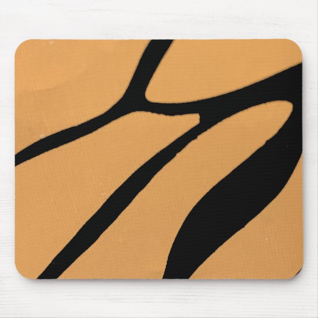  an orange surface with irregular black lines mouse pad (Front)