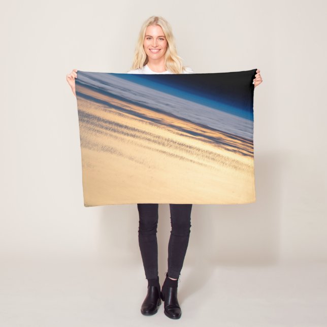 An Orbital Sunset Off The Coast Of Baja California Fleece Blanket (In Situ)
